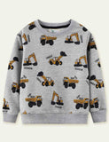 Excavator Printed Sweatshirt - CCMOM