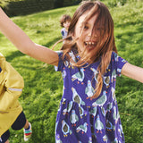 Girls' Printed round Neck Dress