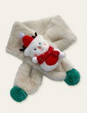Christmas Elk Cute Fur Ball Scarf