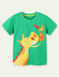 Fire Dragon Printed Short-Sleeved T-shirt