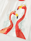 Flamingo Printed Long-Sleeved T-shirt - CCMOM