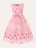 Floral Embroidered Party Dress - CCMOM