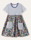 Floral Printed Striped Dress - CCMOM