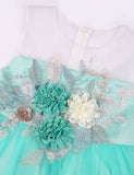 Flower Mesh Party Dress - CCMOM