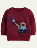 Forklift Embroidered Long-Sleeved Sweatshirt