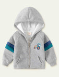 Forklift Printing plus Velvet Zip Jacket
