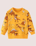 Full Printed Cartoon Dinosaur Sweatshirt