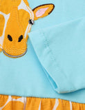 Giraffe Appliqu¨¦ Long Sleeve Dress - CCMOM