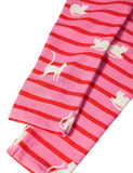 Glowing Kitten Print Striped Leggings - CCMOM