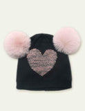 Heart Knitted Woolen Hat