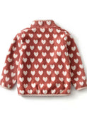 Heart Printing Polar Fleece Jacket - CCMOM