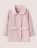 Houndstooth Woolen Coat - CCMOM