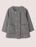 Houndstooth Woolen Coat - CCMOM