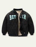 Letter Appliqu¨¦ down Jacket - CCMOM