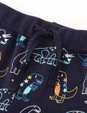 Line Printed Dinosaur Cartoon Casual Trousers - CCMOM