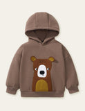 Little Bear Appliqu¨¦ Embroidery Thickening Hoodie - CCMOM