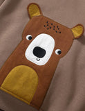 Little Bear Appliqu¨¦ Embroidery Thickening Hoodie - CCMOM