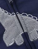 Little Dinosaur Appliqu¨¦ Hooded Zip Jacket - CCMOM