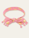 Polka Dot Printed Fur Ball Hair Band - CCMOM