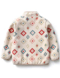 Printed Checks Polar Fleece Jacket - CCMOM