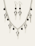Punk Ghost Skull Necklace + Earrings - CCMOM