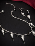 Punk Ghost Skull Necklace + Earrings - CCMOM