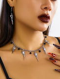 Punk Ghost Skull Necklace + Earrings - CCMOM