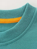 Rainbow Appliqu¨¦ Long-Sleeved Sweater - CCMOM