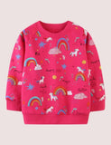 Rainbow Unicorn Printed Sweatshirt