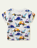 Rocket Space Full Printed Short-Sleeved T-shirt - CCMOM