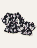 Rose Printed Family Matching Dress