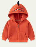 Shark Embroidery Zipper Hoodle - CCMOM