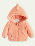 Solid Color Velvet Padded Coated Jacket - CCMOM