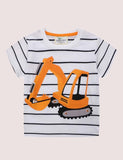 Striped Excavator T-shirt
