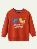 Tiger Printed Pullover Sweatshirt