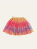 Lucky Sale- Rainbow Star Mesh Skirt