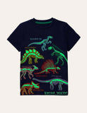 Toddler Boy Glowing Dinosaur Appliqu¨¦ 100% Cotton T-shirt