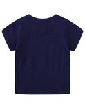 Toddler Boy Glowing Dinosaur Appliqu¨¦ 100% Cotton T-shirt - CCMOM