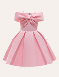 Toddler Girl Bow Suspenders Party Slip Dress - CCMOM