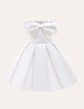 Toddler Girl Bow Suspenders Party Slip Dress - CCMOM