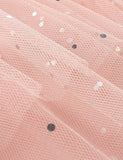 Toddler Girl Cat Print Long Sleeve Splicing Polka Dots Mesh Dress - CCMOM