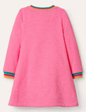 Toddler Girl Cute Animal Appliqu¨¦ Rainbow Cuffs Long Sleeves Dress - CCMOM