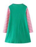 Toddler Girl Mushroom Appliqu¨¦ Long Sleeve Casual Dress - CCMOM