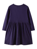 Toddler Girl Rainbow Appliqu¨¦ Long Sleeve 100% Cotton Dress - CCMOM