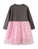 Toddler Girl Unicorn Appliqu¨¦ Long Sleeve Mesh Splice Dress - CCMOM