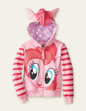 Toddler Rainbow Unicorn Wings Hooded Zip Jacket