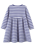 Two Birds Appliqu¨¦ Striped Dress - CCMOM