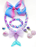 Undersea Mermaid Shell Necklace Accessories Set - CCMOM