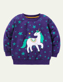 Unicorn Appliqu¨¦ Sweatshirt - CCMOM