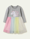 Unicorn Long Sleeve Mesh Dress